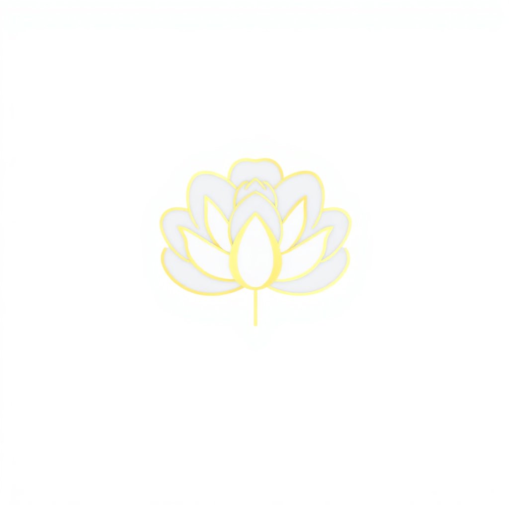 Elegant minimalist logo with a peony flower motif in thin gold lines, clean white background, luxury vector style, high resolution